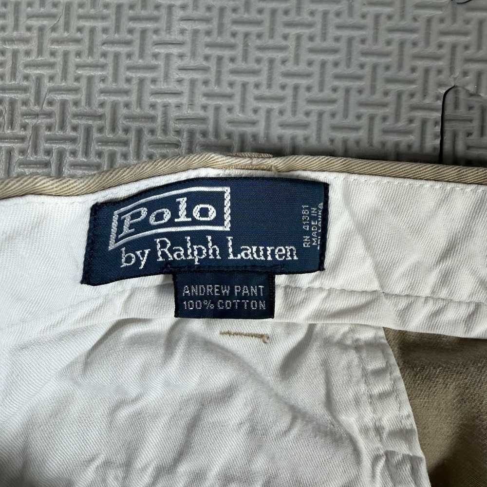 Vintage Polo Ralph Lauren Andrew Pant Mens 36x30(29) Old Money Double Pleated - Picture 4 of 12